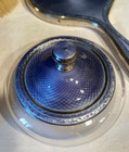 Sale Sterling Silver   Guilloche Enamel Mirror Brushes   Jar Art Deco Vanity Set