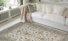 Ivory Oriental Blue Area Rug 8x11 Persien Border Carpet -actual 7  8  X 10  4 