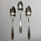 Set Of 3 Vtg Community Plate Grosvenor Serving Spoons Silverplate Flatware 1921