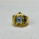 Y2k Vintage Retro Gold Square Watch Ring     Unisex  Adjustable  Brand New