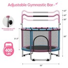 Lotfun 55 Trampoline For Kids 4 5 Ft Toddler Trampoline Enclosur Net Basketball