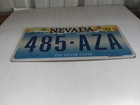 2016 Nevada License Plate 485 Aza The Silver State 