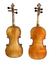 2 3 4 Antique German Violins Stradivarius Model Lots Of Flame On Back