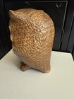 Vintage Wooden Hand Carved Owl Freeman And Mcfarlin 7   t
