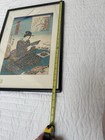 Vintage Utagawa Kunisada Japanese Woodblock Print Toyokuni Woman Scroll Geisha 
