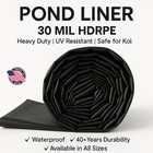 Pond Liner 30 Mill-hdrpe Strong 6x20 16x16 15x25 20x20 30x30 25x30 40x40  k9 