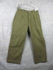 Ww2 French Uniform Pants Mens W30xl29 Green Button Fly Field Trousers Army Read 