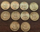 Coin fauna Crocodile jaguar  Ostrich monkey condor 10 Coins 