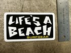 Lifes A Beach Decal Rip Curl Vintage Surf Stickers T c Volcom Rvca O   neill Bones