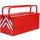 18  Metal Tool Box Cantilever Folding Storage Box 3-layers 5-tray Tool Organizer