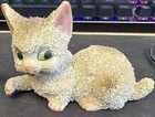 Vtg Textured Sugar Coat Kitty Cat Figurines  Sonsco Japan 