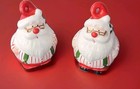 Fitz   Floyd Omnibus Santa Claus Salt   Pepper Shakers Christmas Hand Paint Rare
