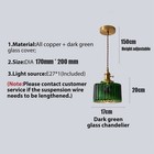 Retro Glass Pendant Light Green Lampshade Ceiling Lamps E27 Vintage Industria   