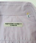 Vintage Katharine Hamnett Men Button Up Long Sleeve Shirt Size 17 43 Or Xl Pink