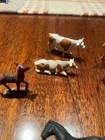 Vintage Marx Style Plastic Farm Animals Lot Of 15 - Cows Horses Sheep Dog Deer