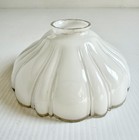 Art Deco Clambroth Glass Pendant Light  Bridge Lamp Shade Fluted 2 1 4 Fitter