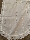 2 Vintage White Cotton Eyelet Embroidered  Lace Trim 41x13 30x13
