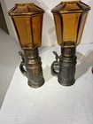 Vintage Pair Of Tavern-style Candle Lamps  Mechanical Control  Great Condition