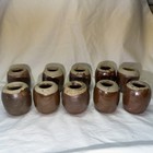 Japanese Vintage Pottery Setouchi-chinshi Net Fishing Lot Of 10 Weights Interior