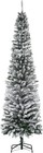 Snow-flocked 7 5  Tall Slim Unlit Artificial Christmas Tree W realistic Branches