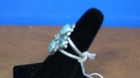 Gorgeous Carolyn Pollack Sterling Silver   4 Turquoise Ring Size 8