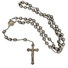 Vintage Large Sterling Silver Rosary Cross Beads Catholic Christian