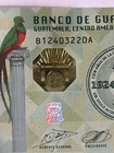 Guatemala 1 Quetzal  2024 Commemorative  Unc  gold Foil Seal 