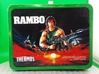 1985 Rambo Vintage Metal Lunch Box Set With Matching Thermos 
