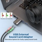 Usb To 3 5mm Audio Adapter  2-pack  external Stereo Sound Card With Dual Trs    