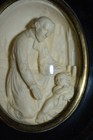 Antique 19thc Meerschaum Bas Relief Saint Jean Baptist De La Salle Plaque