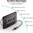 Digitnow Car Audio Cassette To Aux Adapter  3 5mm Cable Tape Black