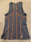 Mens 2xu Gray Orange New Cycling Triathlon Tri Top Medium Jersey