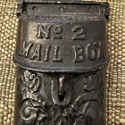 Vintage Griswold No 2 Cast Iron Wall Mount Mailbox With Peep Hole