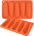 Webake Corn Stick Bread Pan Set Of 2  Silicone Corn Cob Bread Molds For Baking C