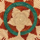 African Woven Coiled Wall Basket Bowl 15     Handmade Boho Decor Rustic Tribal