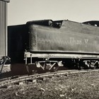 Vintage Steam Locomotive Tender Curved Track Photo 4x5 B w Gelatin Orig