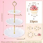 3 Tier Cupcake Stand Holder  Plastic Cup Cake Stand Towel With Tiered White