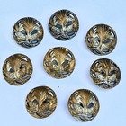 8 Victorian Art Nouveau 5 8  Two Tone Metal Openwork Shank Buttons Pinecone