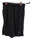 Nike Black Patterned Kids  Athletic Shorts With Swoosh