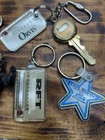 8 Random Vintage Keychain Lot  Advertisement  Exxon Tiger  Quaker State 