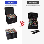 120 Color Dual Tip Alcohol Markers Set W  Holder For Sketch Drawing Art Adults