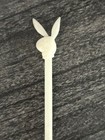 Vintage Playboy Club Bunny Drink Swizzle stir Stick Stirrer 1970 White