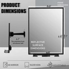 Shower Mirror For Shaving W razor Holders 360  rotation Adjustable Shaving Mirror