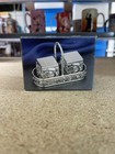 Godinger Silver Art Co  Ltd  Salt   Pepper Shakers With Ornate Holder     Floral