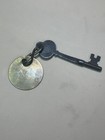 Vintage Brass Hotel Motel Room Key Fob   Skeleton Key  124