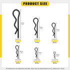 145pcs Hitch Pin R Clip Assortment Kit Carbon Steel Cotter Pins 6 Sizes Set