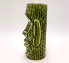 Vintage Tiki Mug Ceramic Polynesian Style Green 6 5  Tall Made In Japan