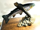Ducks Unlimited Rainbow Trout Figurine Sculpture Fish Statue Collectible Htf