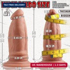 3 45   Diameter Thick Girthy Dildo  10 Inch Dual Density Silicone Giant Dildo No