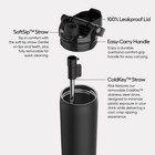 Brumate Rise 35oz 100  Leakproof Water Bottle With Handle   Covered Straw